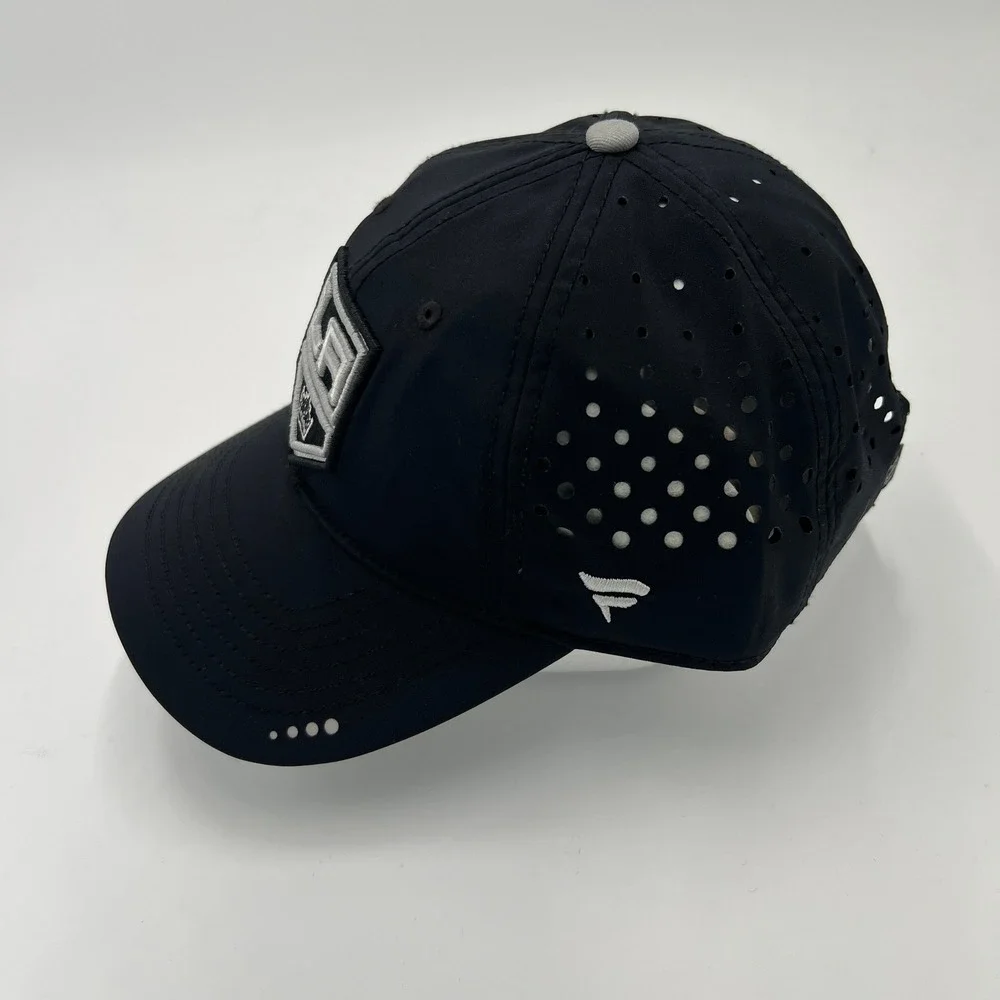 Fanatics NHL Los Angeles Kings Black Laser Cut Adjustable Strapback Hat Cap - Picture 2 of 9